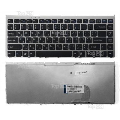 Клавиатура для ноутбука Sony Vaio VGN-FW, VGNFW Series. Плоский Enter. Черная, с серебристой рамкой. PN: 148084121. Клавиатура для ноутбука Sony Vaio VGN-FW, VGNFW Series. Плоский Enter. Черная, с серебристой рамкой. PN: 148084121.
