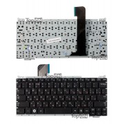 Клавиатура для ноутбука Samsung NC110, NP-NC110-P04RU, NP-NC110-P02RU. Плоский Enter. Черная, без рамки. PN: BA59-02985C, BA59-02985D.