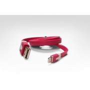 Кабель цветной Lightning для подключения к USB Apple iPhone X, iPhone 8 Plus, iPhone 7 Plus, iPhone 6 Plus, iPad, iPod. MD818ZM/A, MD819ZM/A. Розовый.