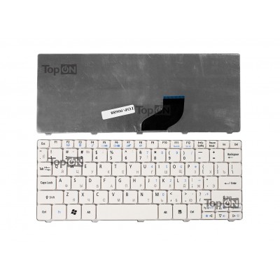Клавиатура для ноутбука Acer Aspire One 532, 522, D255, D260 Series. Плоский Enter. Белая, без рамки. PN: 90.4GS07.C0R. Клавиатура для ноутбука Acer Aspire One 532, 522, D255, D260 Series. Плоский Enter. Белая, без рамки. PN: 90.4GS07.C0R.