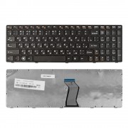 Клавиатура для ноутбука Lenovo IdeaPad G570, G770, Z560 Series. Плоский Enter. Черная, с черной рамкой. PN: MP-10A33SU-6864.