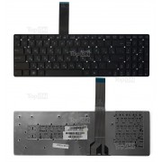 Клавиатура для ноутбука Asus K55, K55A, K55V K55VD, K55VM, K55VJ, A55, U57, K75VJ Series. Плоский Enter. Черная, без рамки. PN: NSK-UGR0R.