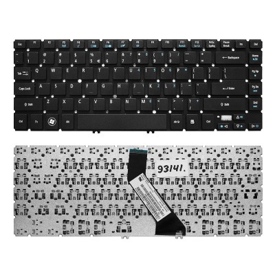 Клавиатура для ноутбука Acer Aspire V5-431, V5-471, M3-481 Series. Г-образный Enter. Черная, без рамки. US PN: NSK-R24SW 0R. Клавиатура для ноутбука Acer Aspire V5-431, V5-471, M3-481 Series. Г-образный Enter. Черная, без рамки. US PN: NSK-R24SW 0R.