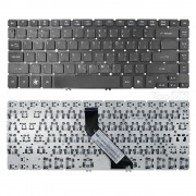Клавиатура для ноутбука Acer Aspire V5-431, V5-471, M3-481 Series. Г-образный Enter. Черная без рамки. PN: NSK-R24SW 0R.