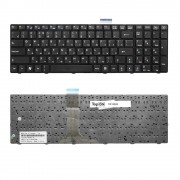 Клавиатура для ноутбука MSI A6200, A6205, A6500, CR620, CR630 Series. Плоский Enter. Черная, с черной рамкой. PN: V111922AK1.