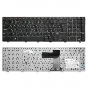 Клавиатура для ноутбука Dell Inspiron 17R, N7110, Vostro 3350, 3450 Series. Плоский Enter. Черная, с черной рамкой. PN: 0M47P5.