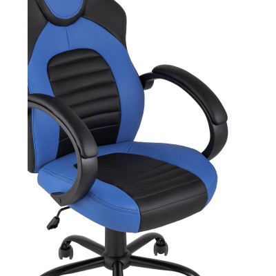 Кресло игровое TopChairs Racer Midi черно-синее Кресло игровое TopChairs Racer Midi черно-синее