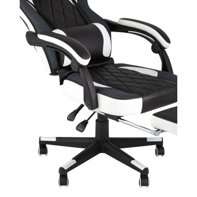 Кресло игровое TopChairs Virage черно-белое Кресло игровое TopChairs Virage черно-белое
