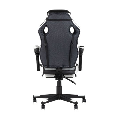 Кресло игровое TopChairs Virage черно-белое Кресло игровое TopChairs Virage черно-белое