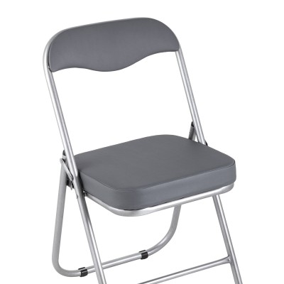 Стул складной ДЖОН металлик, серый Стул складной ДЖОН металлик, серый
