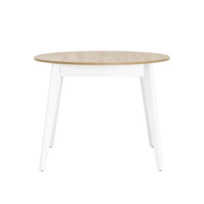 Стол Rondo 100-135*100 дуб/белый Стол Rondo 100-135*100 дуб/белый