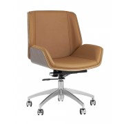 Кресло офисное TopChairs Crown коричневое
