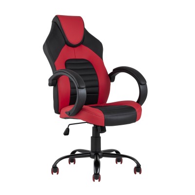 Кресло игровое TopChairs Racer Midi черно-красное Кресло игровое TopChairs Racer Midi черно-красное
