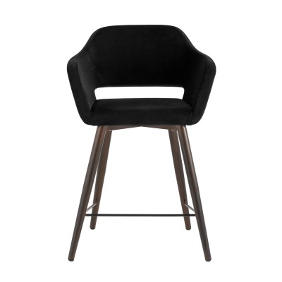 Стул полубарный Саймон велюр черный Стул полубарный Саймон велюр черный