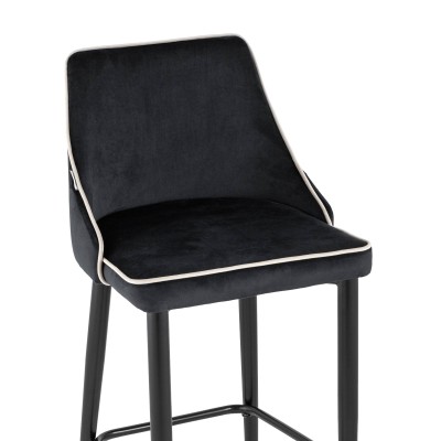Стул полубарный Коби велюр черный Стул полубарный Коби велюр черный