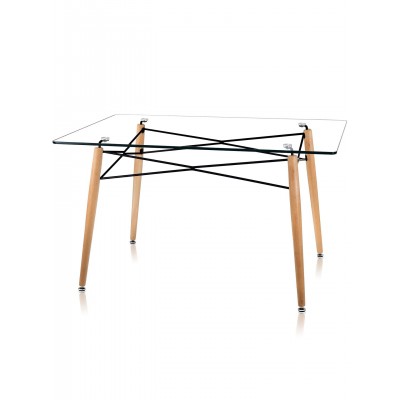 Стол DSW 130*80, прозрачный Стол DSW 130*80, прозрачный