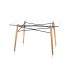 Стол DSW 130*80, прозрачный Стол DSW 130*80, прозрачный