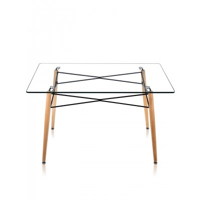 Стол DSW 130*80, прозрачный Стол DSW 130*80, прозрачный