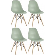 Стул DSW серо-зеленый x4