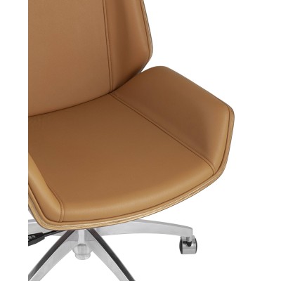 Кресло офисное TopChairs Crown коричневое Кресло офисное TopChairs Crown коричневое