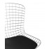 Стул обеденный Bertoia хромированный с черной подушкой Стул обеденный Bertoia хромированный с черной подушкой