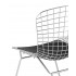 Стул обеденный Bertoia хромированный с черной подушкой Стул обеденный Bertoia хромированный с черной подушкой