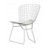 Стул обеденный Bertoia хромированный с белой подушкой Стул обеденный Bertoia хромированный с белой подушкой