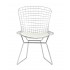 Стул обеденный Bertoia хромированный с белой подушкой Стул обеденный Bertoia хромированный с белой подушкой