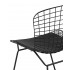 Стул обеденный Bertoia черный с черной подушкой Стул обеденный Bertoia черный с черной подушкой