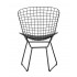 Стул обеденный Bertoia черный с черной подушкой Стул обеденный Bertoia черный с черной подушкой