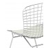Стул обеденный Bertoia хромированный с белой подушкой Стул обеденный Bertoia хромированный с белой подушкой