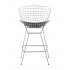 Стул полубарный с низкой спинкой Bertoia хромированный с черной подушкой Стул полубарный с низкой спинкой Bertoia хромированный с черной подушкой